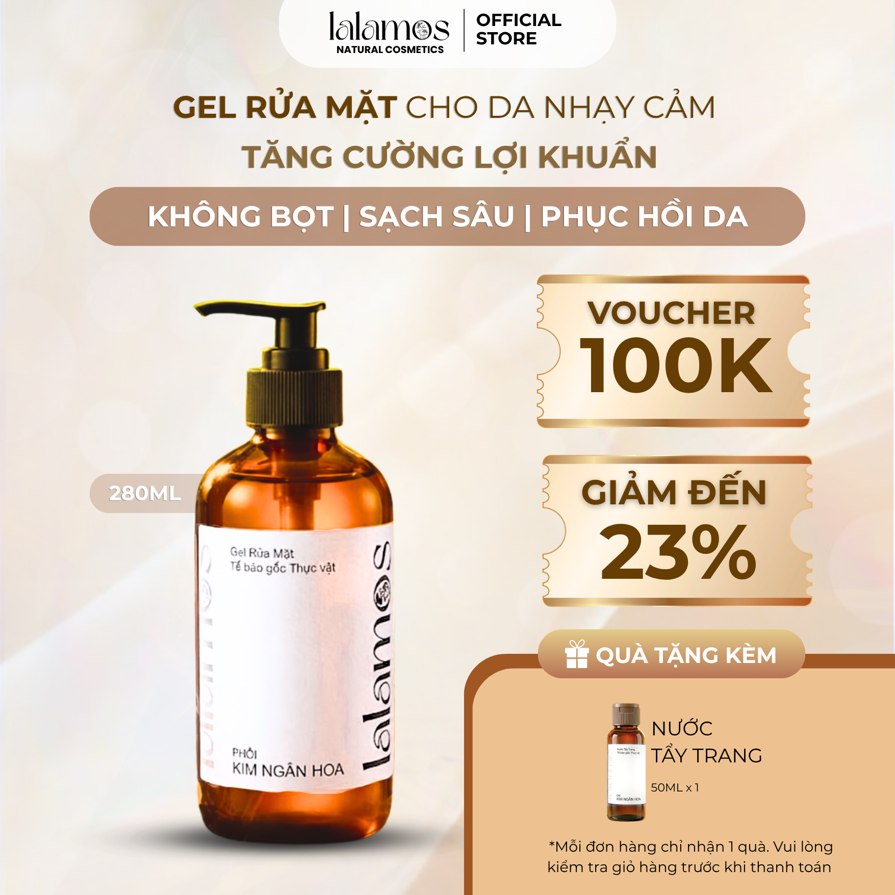GEL RỬA MẶT PHÔI KIM NGÂN HOA