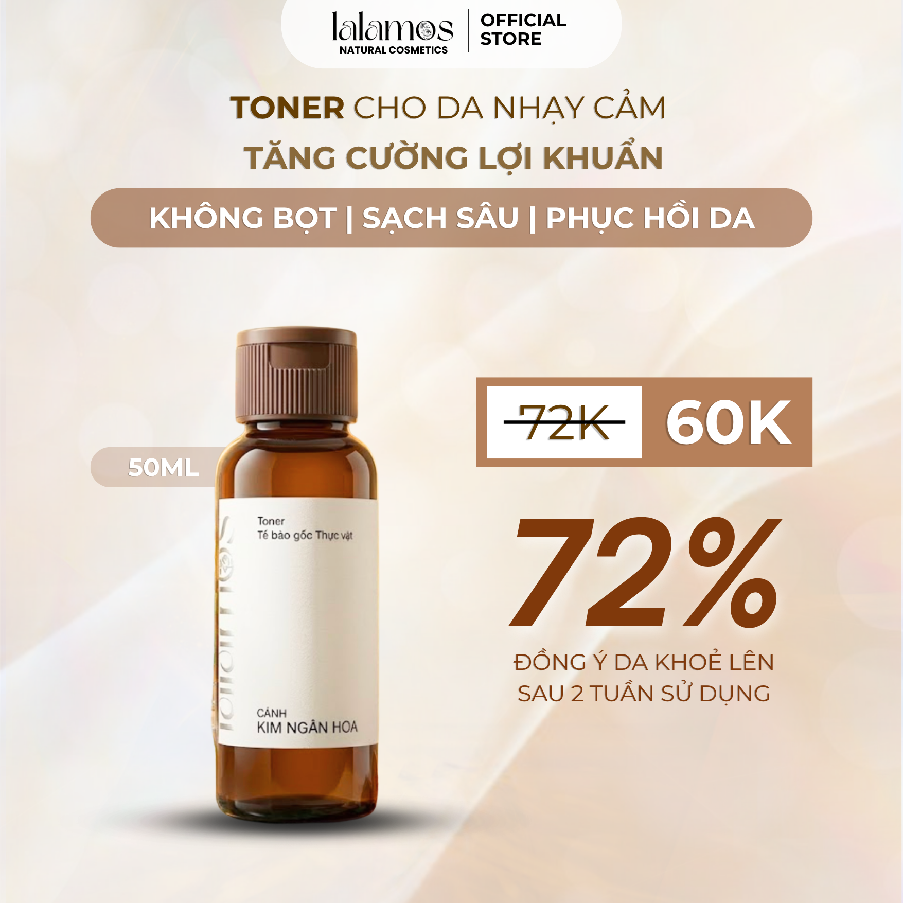 Toner Cánh Kim Ngân Hoa 50ml – LALAMOS